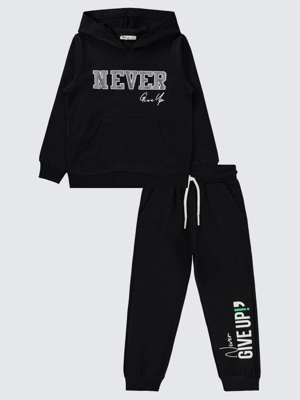 Civil Boys Basic 2'li 10-13 Yaş Eşofman Takımı - Siyah