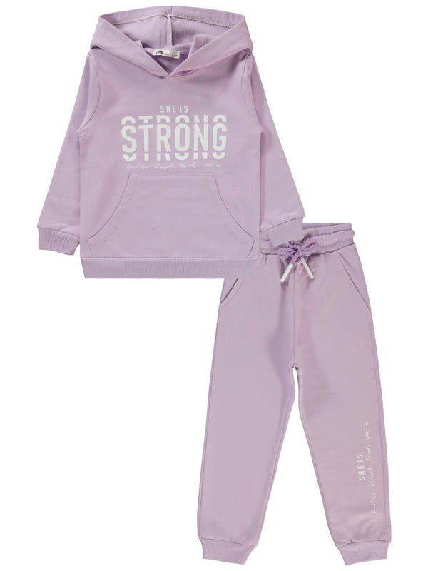 Civil Girls Basic 2'li 2-5 Yaş Eşofman Takımı - Lila