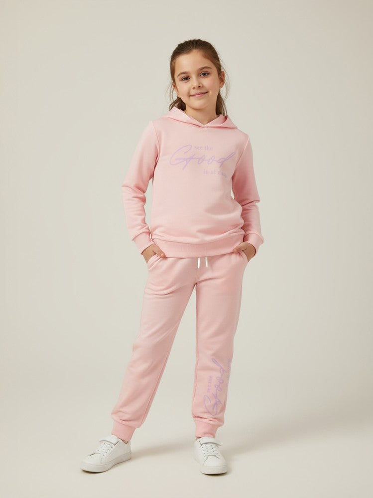 Civil Girls Basic 2'li 2-5 Yaş Eşofman Takımı - Pudra