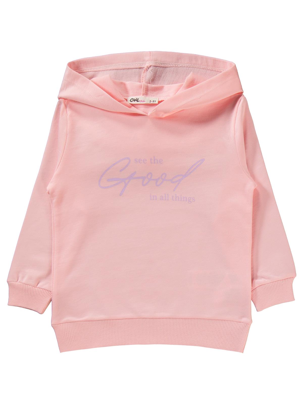 Civil Girls Basic 2'li 2-5 Yaş Eşofman Takımı - Pudra