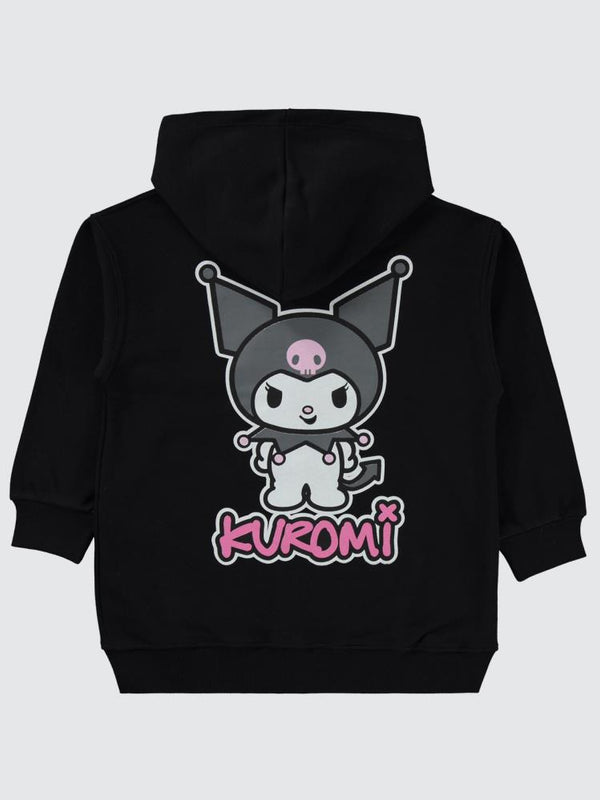 Kuromi 10-13 Yaş Hırka - Siyah