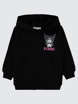 Kuromi 2-5 Yaş Hırka - Siyah