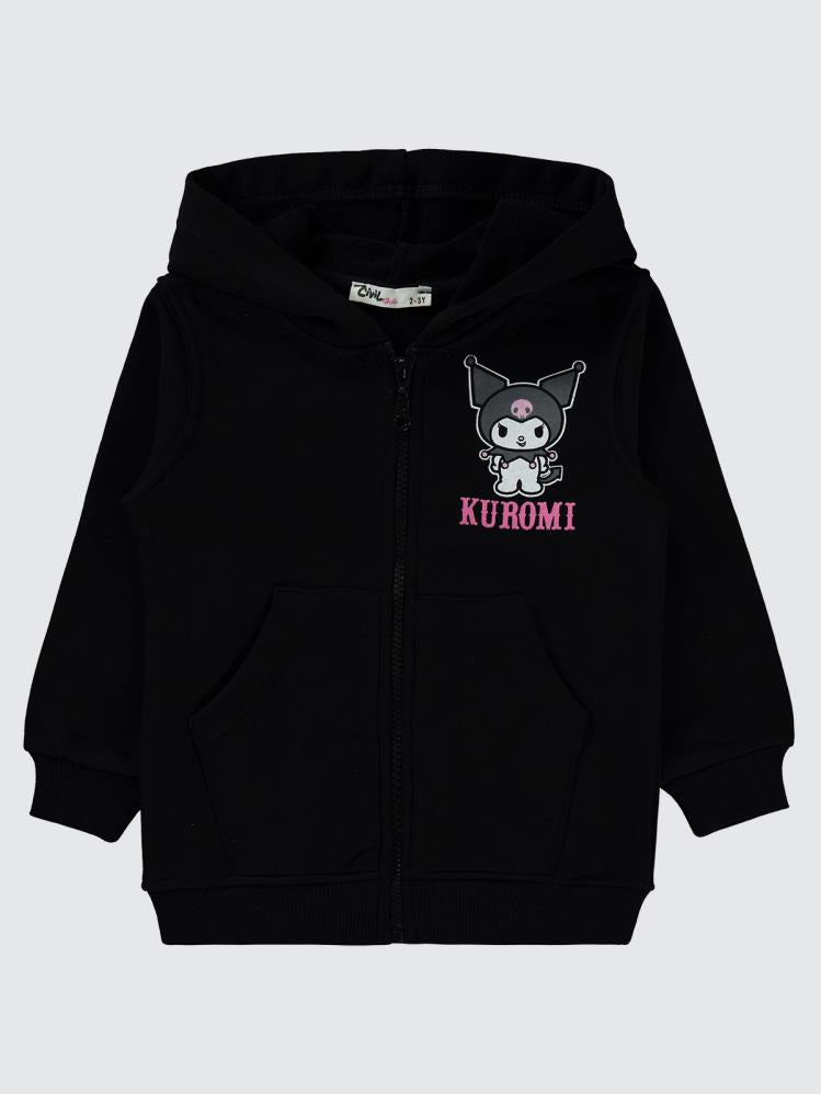 Kuromi 2-5 Yaş Hırka - Siyah