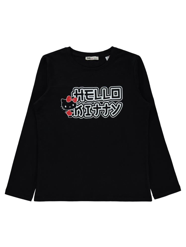 Civil Girls Sanrio Hello Kitty 10-13 Yaş Sweatshirt - Siyah