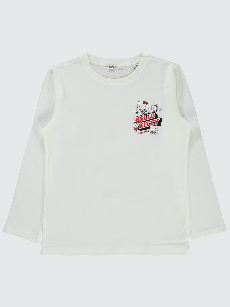 Civil Girls Sanrio Hello Kitty 6-9 Yaş Sweatshirt - Ekru