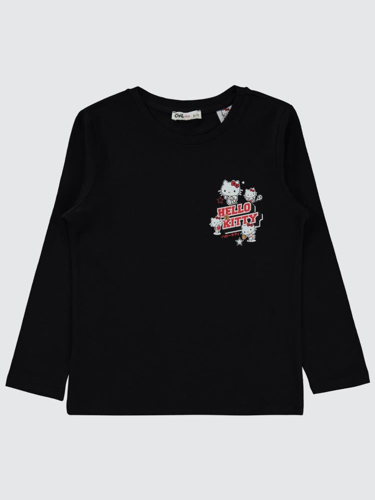 Civil Girls Sanrio Hello Kitty 6-9 Yaş Sweatshirt - Siyah