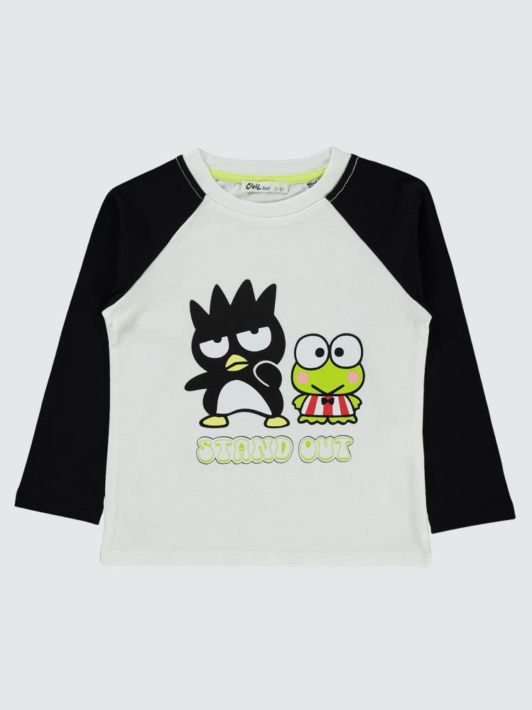 Civil Boys Sanrio Bad Badtz Maru 2-5 Yaş Sweatshirt - Ekru