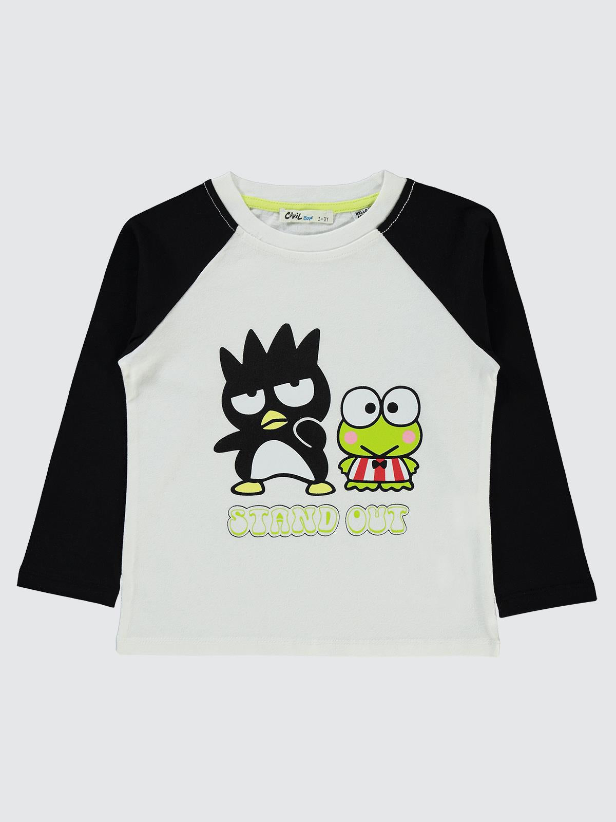 Civil Boys Sanrio Bad Badtz Maru 2-5 Yaş Sweatshirt - Ekru