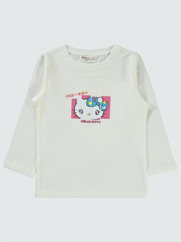 Civil Girls Sanrio Hello Kitty 2-5 Yaş Sweatshirt - Ekru