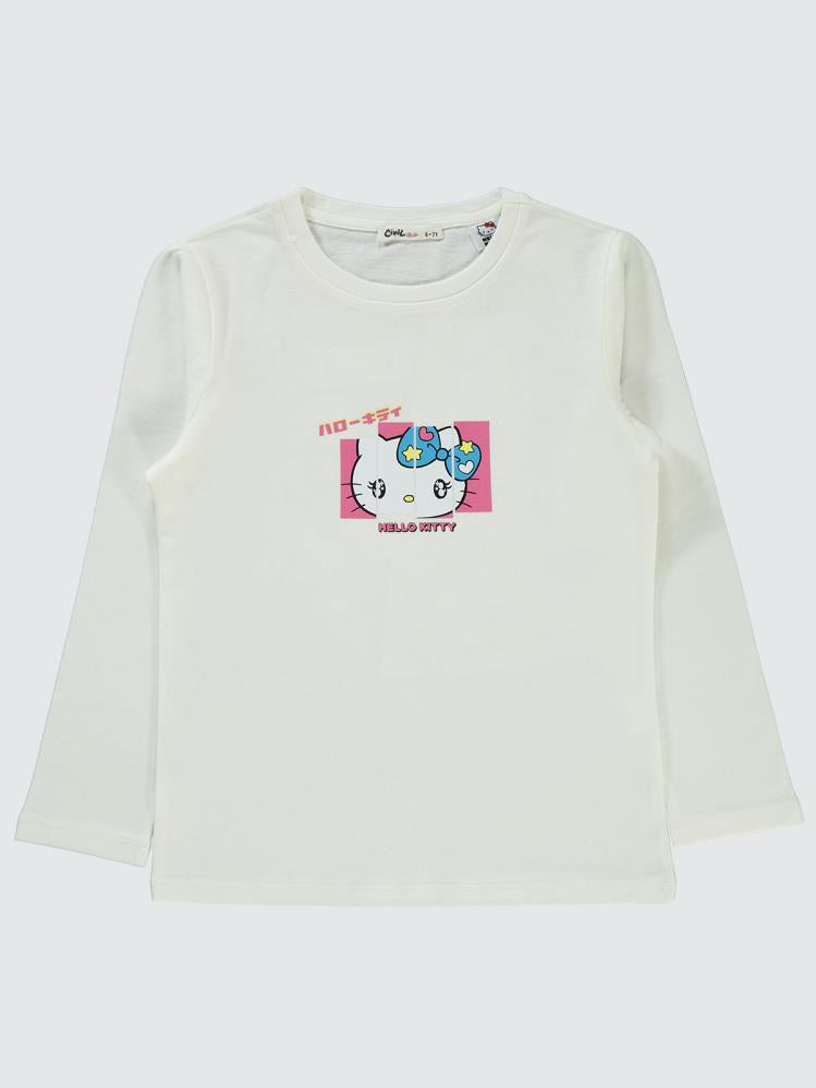 Civil Girls Sanrio Hello Kitty 6-9 Yaş Sweatshirt - Ekru