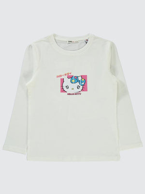 Civil Girls Sanrio Hello Kitty 6-9 Yaş Sweatshirt - Ekru