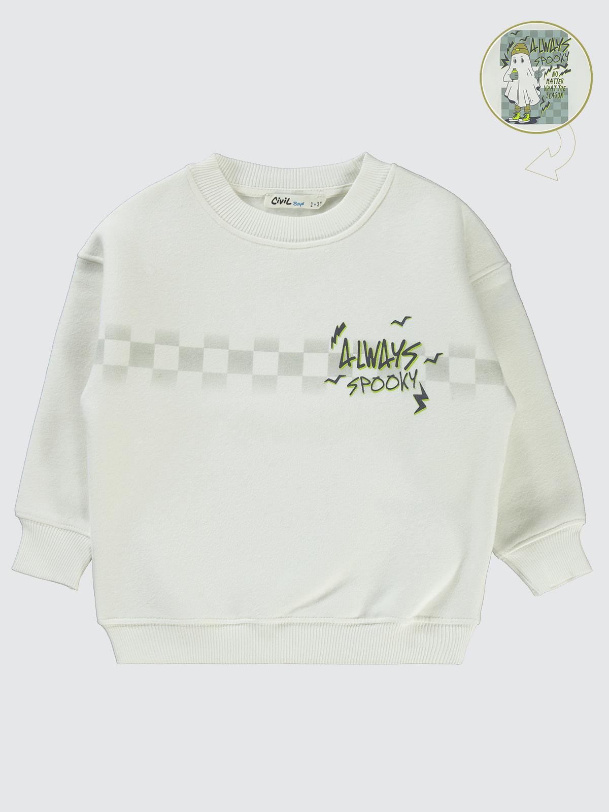 Civil Boys Dama Sweat 2-5 Yaş Sweatshirt - Beyaz