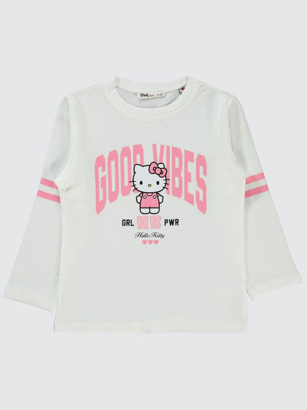 Civil Girls Sanrio Hello Kitty 2-5 Yaş Sweatshirt - Ekru