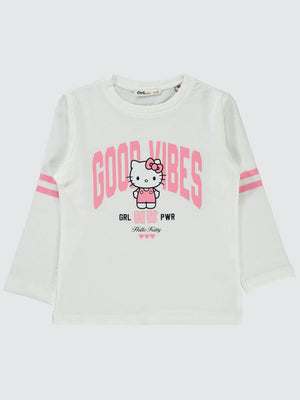 Civil Girls Sanrio Hello Kitty 2-5 Yaş Sweatshirt - Ekru