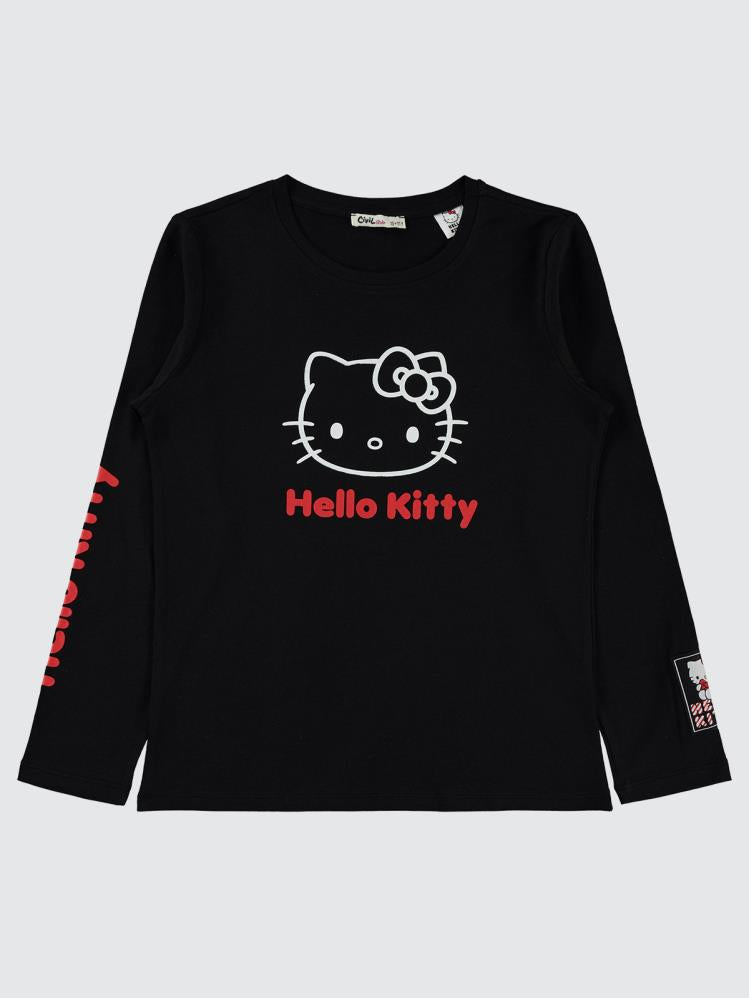 Civil Girls Sanrio Hello Kitty 10-13 Yaş Sweatshirt - Siyah