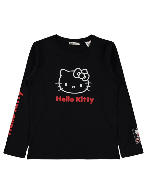 Civil Girls Sanrio Hello Kitty 10-13 Yaş Sweatshirt - Siyah