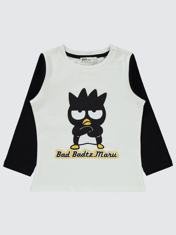 Civil Boys Sanrio Bad Badtz Maru 2-5 Yaş Sweatshirt - Ekru