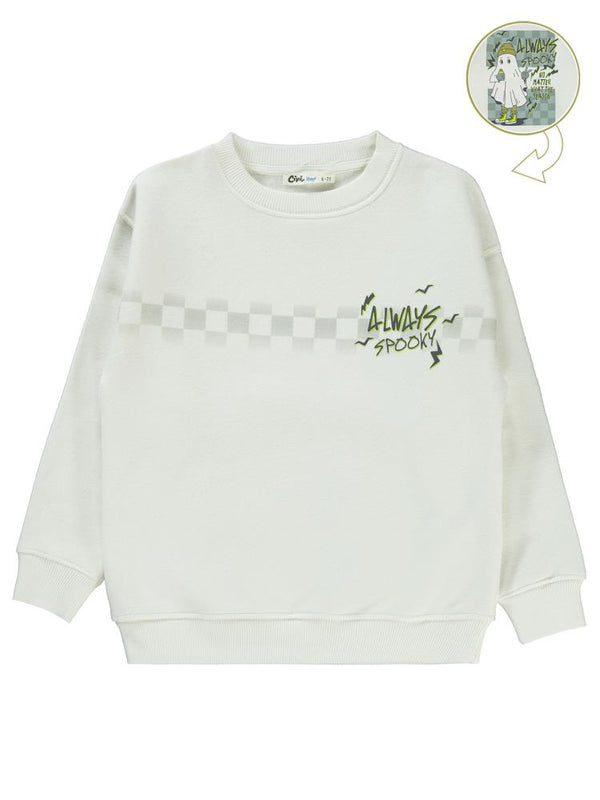 Civil Boys Dama Sweat 6-9 Yaş Sweatshirt - Beyaz