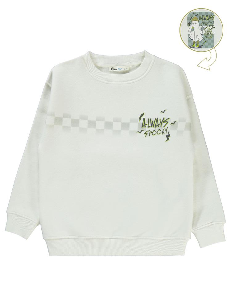 Civil Boys Dama Sweat 6-9 Yaş Sweatshirt - Beyaz