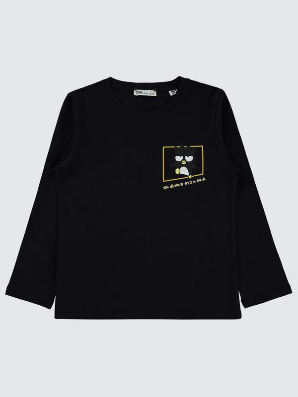 Civil Boys Sanrio Bad Badtz Maru 6-9 Yaş Sweatshirt - Siyah
