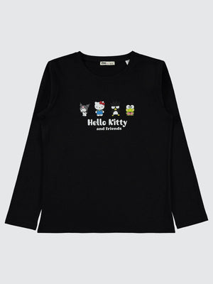 Hello Kitty 10-13 Yaş Sweatshirt - Siyah