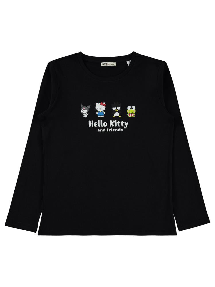 Civil Girls Sanrio Hello Kitty 10-13 Yaş Sweatshirt - Siyah