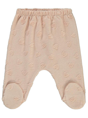 Civil Baby Kalp Jakarlı 1-6 Ay Tek Alt Bebe - Pudra