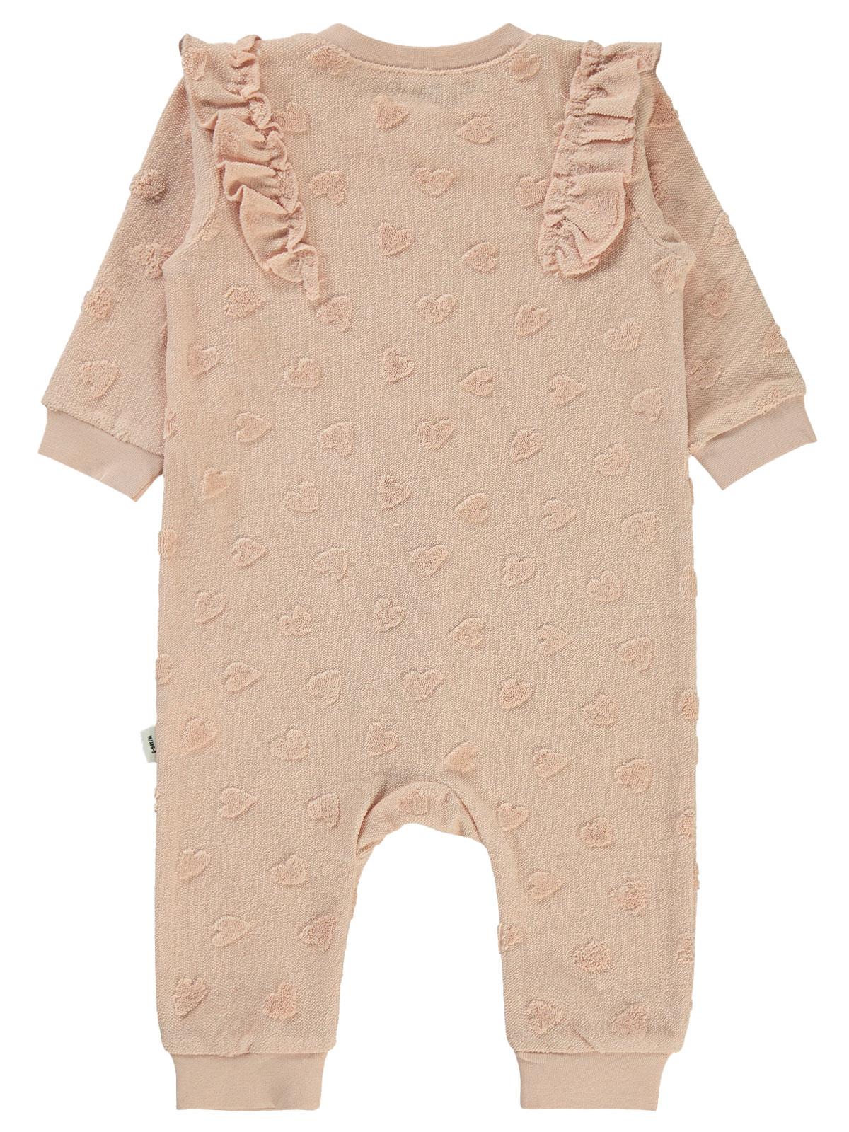 Civil Baby Kalp Jakarlı 6-18 Ay Tulum - Pudra