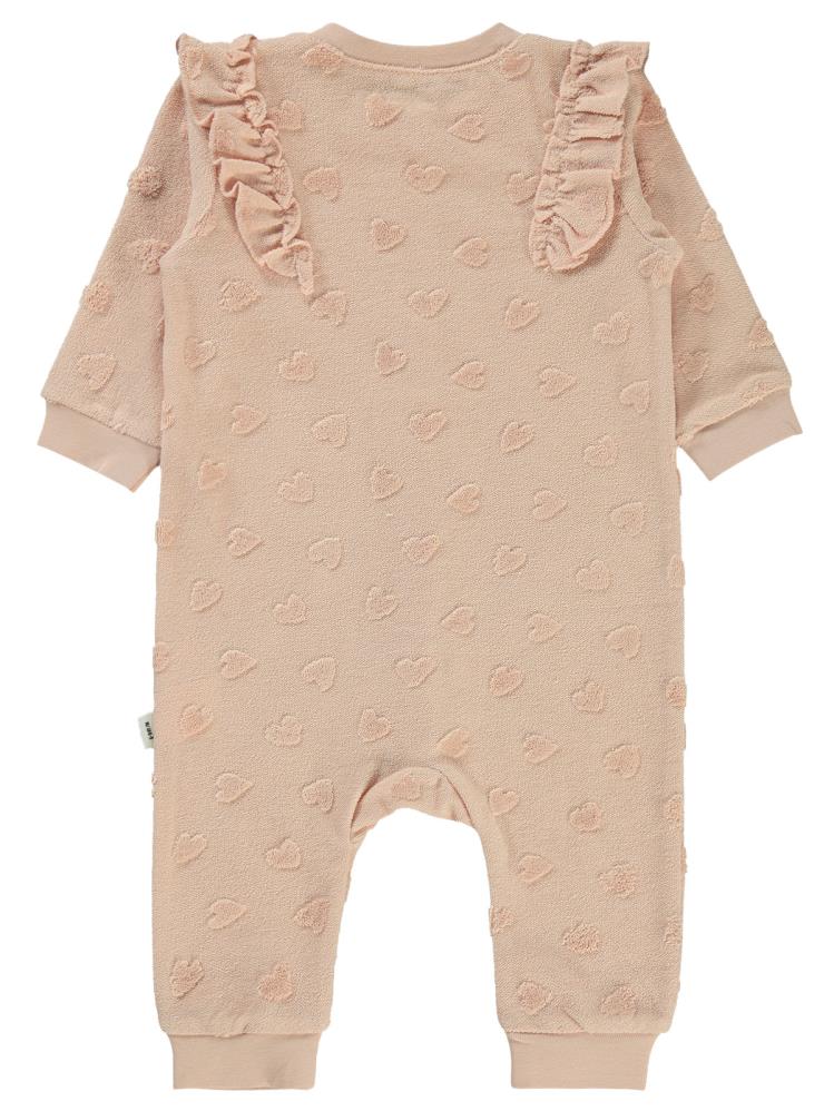 Civil Baby Kalp Jakarlı 6-18 Ay Tulum - Pudra