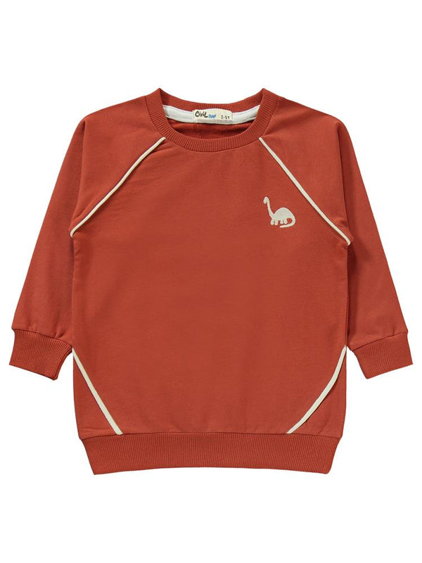 Civil Boys Dinozor Nakışlı 2-5 Yaş Eşofman Takımı - Turuncu