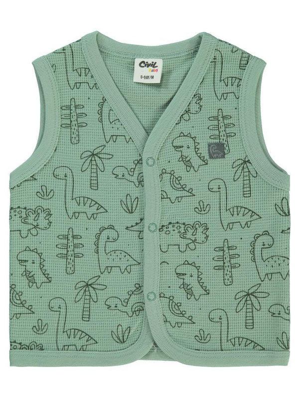 Civil Baby Dinozor Empirme 6-18 Ay Yelek - Haki