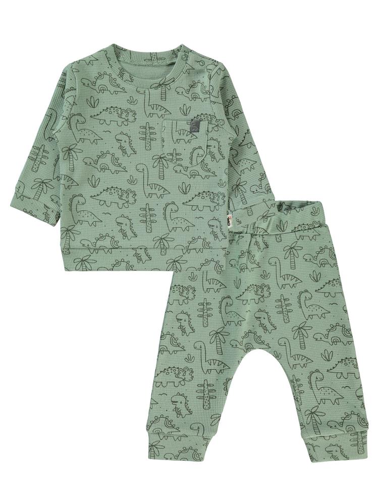 Civil Baby Dinozor Empirme 6-18 Ay Takım - Haki
