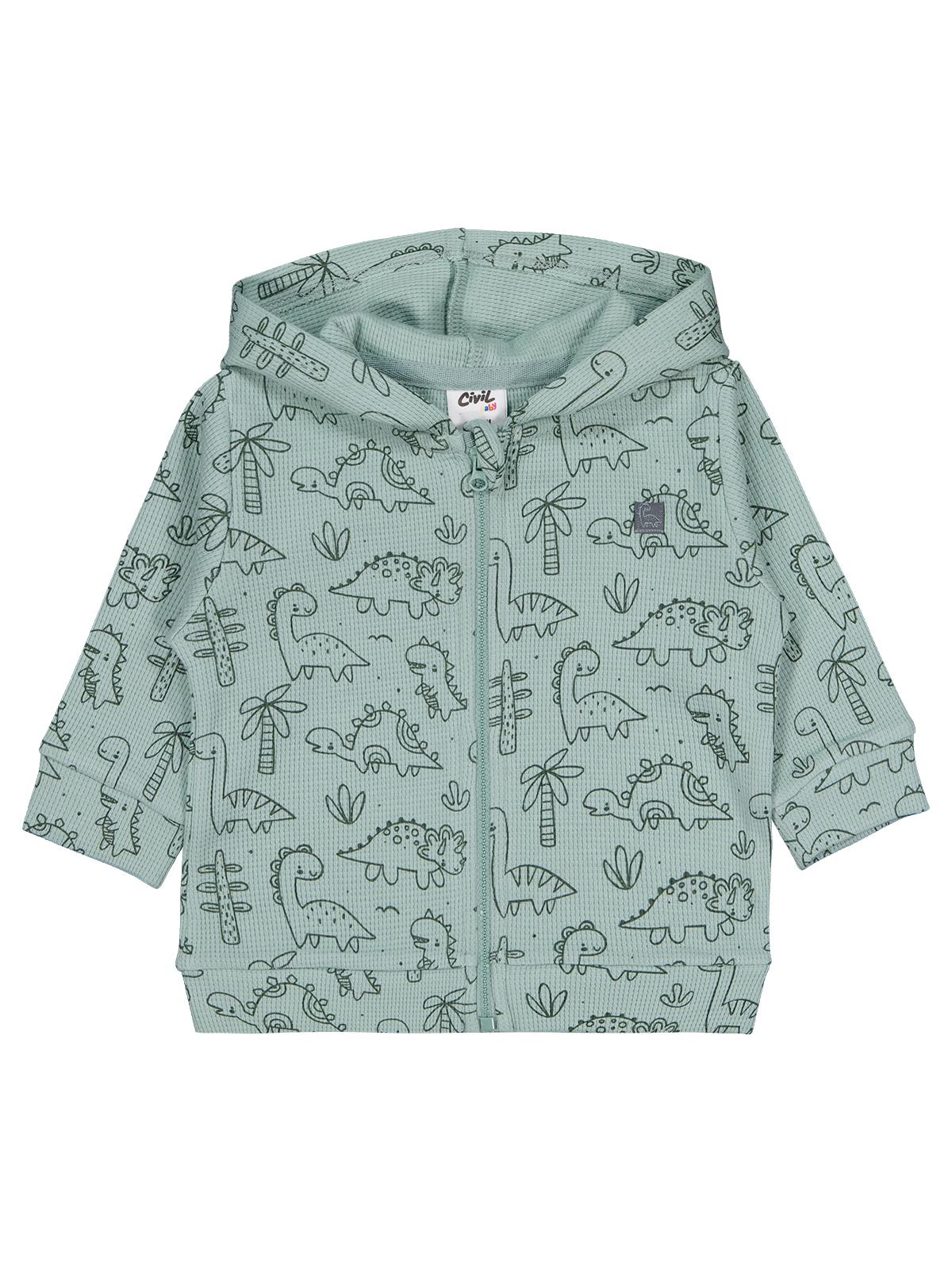 Civil Baby Dinozor Empirme 6-18 Ay Hırka - Haki