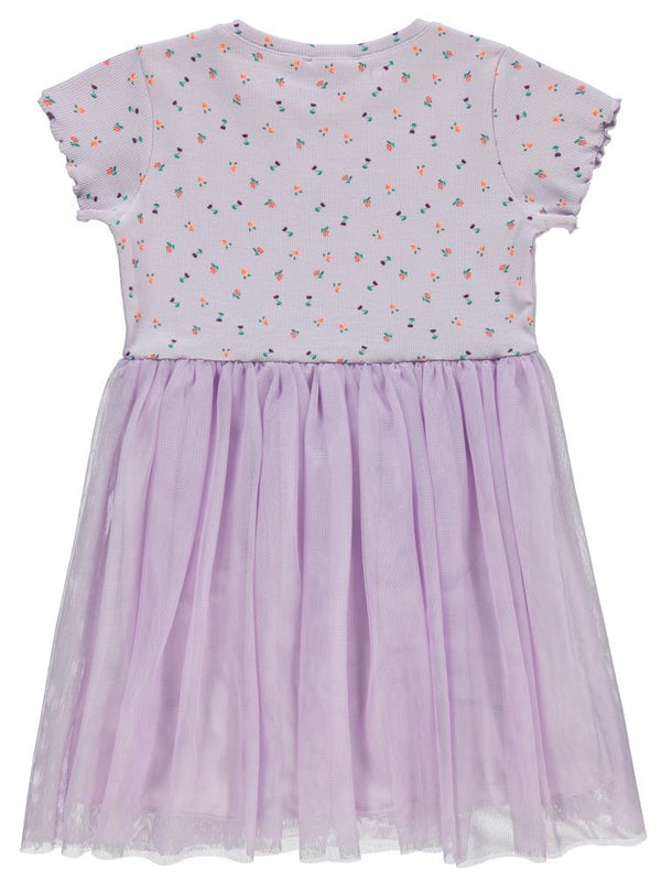 Civil Girls Lale Baskılı 6-9 Yaş Elbise - Lila