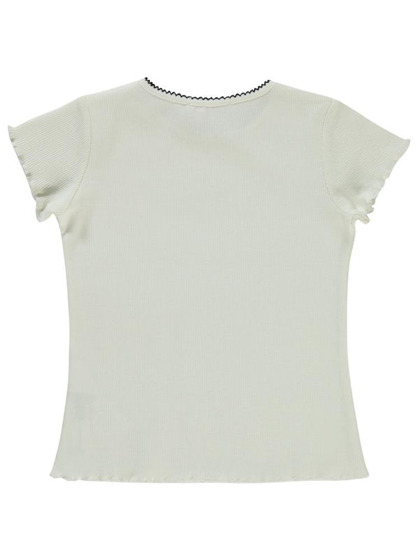 Civil Girls Kalp Baskılı 2-5 Yaş Tişört - Ekru