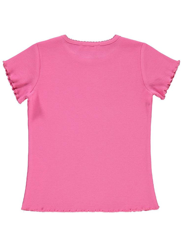 Civil Girls Kalp Baskılı 2-5 Yaş Tişört - Fusya