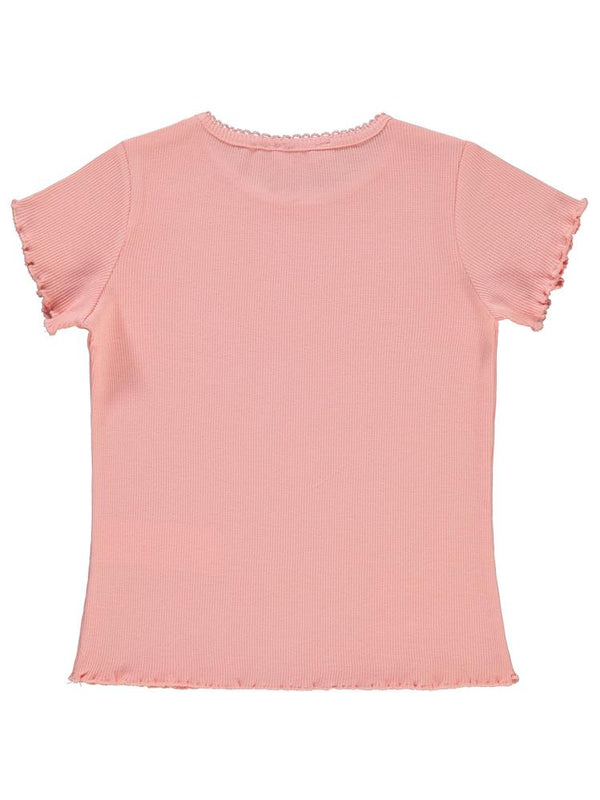 Civil Girls Kalp Baskılı 2-5 Yaş Tişört - Pudra