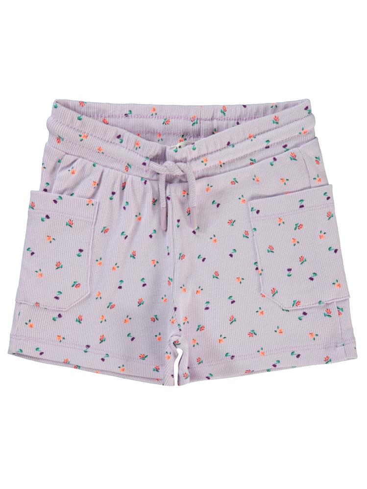 Civil Girls Lale Baskılı 2-5 Yaş Şort - Lila
