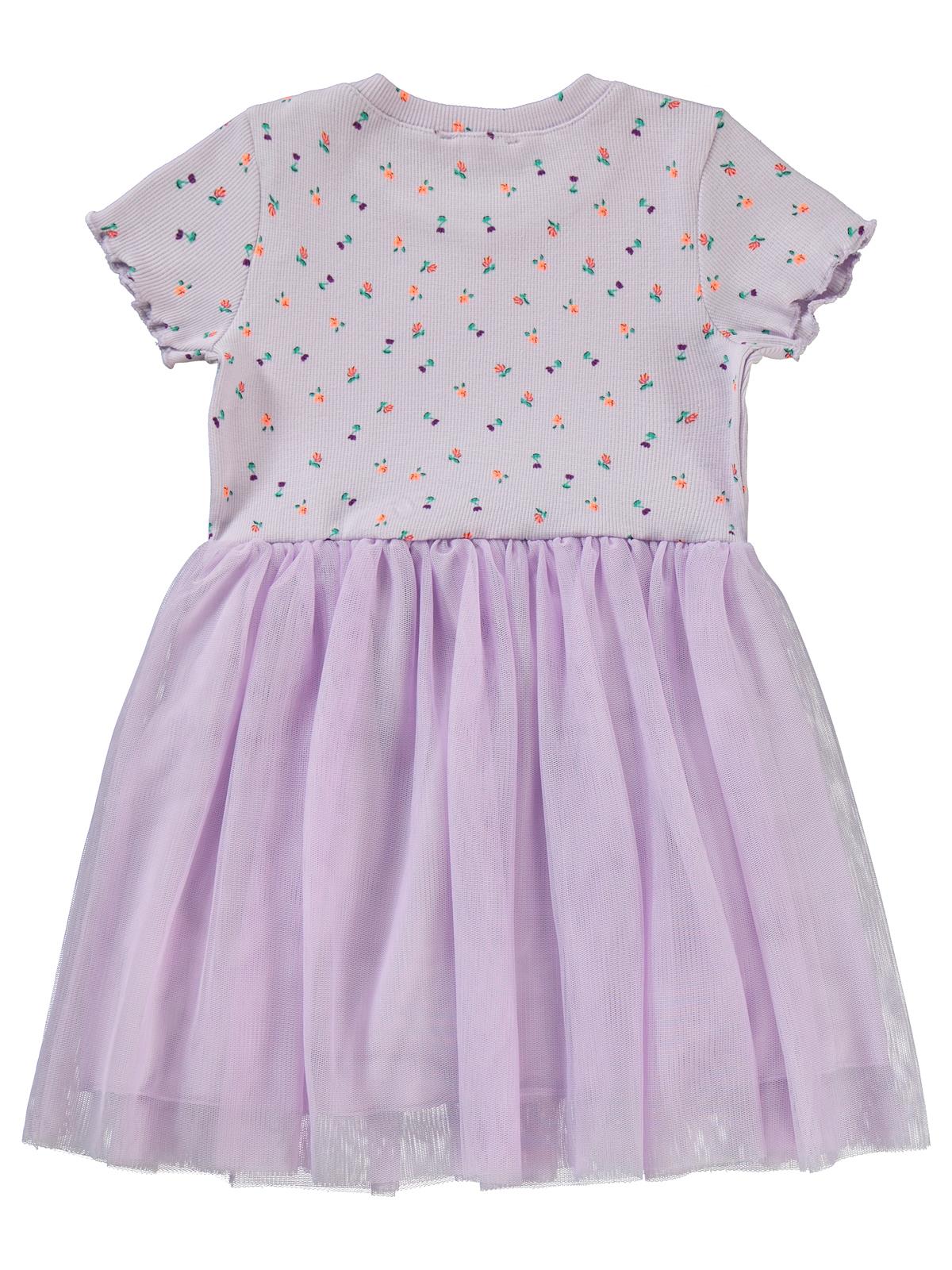 Civil Girls Lale Baskılı 2-5 Yaş Elbise - Lila