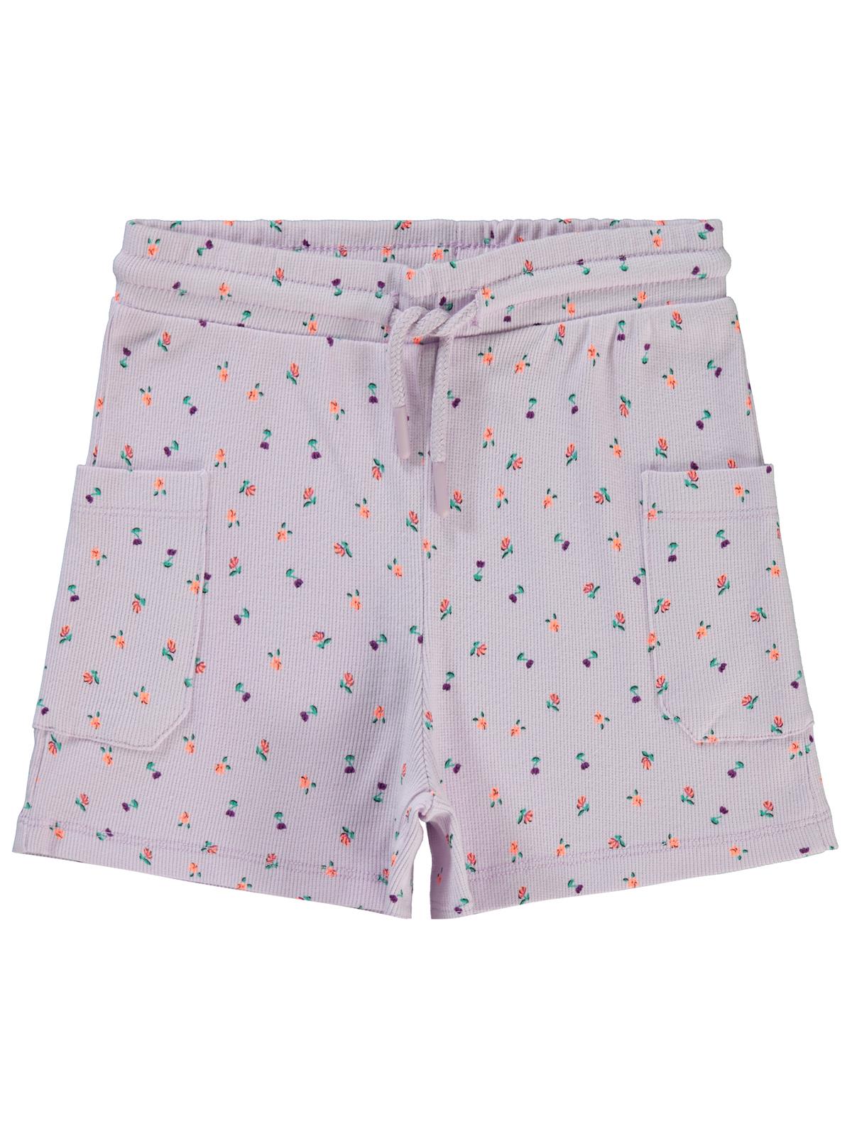Civil Girls Lale Baskılı 6-9 Yaş Şort - Lila
