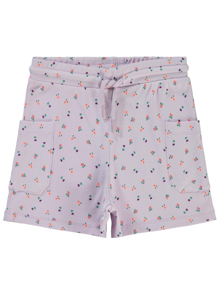 Civil Girls Lale Baskılı 6-9 Yaş Şort - Lila