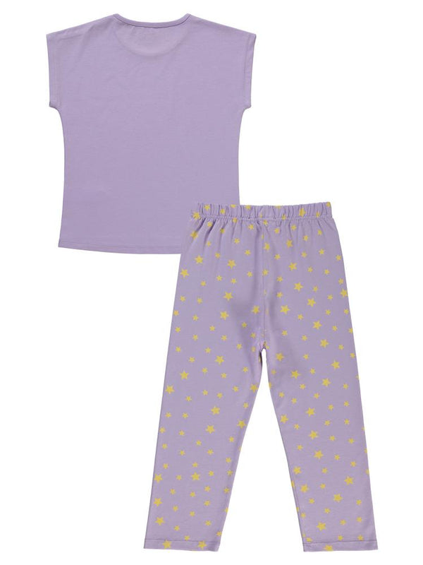 Civil Girls Party Baskılı 10-13 Yaş Pijama Takımı - Lila