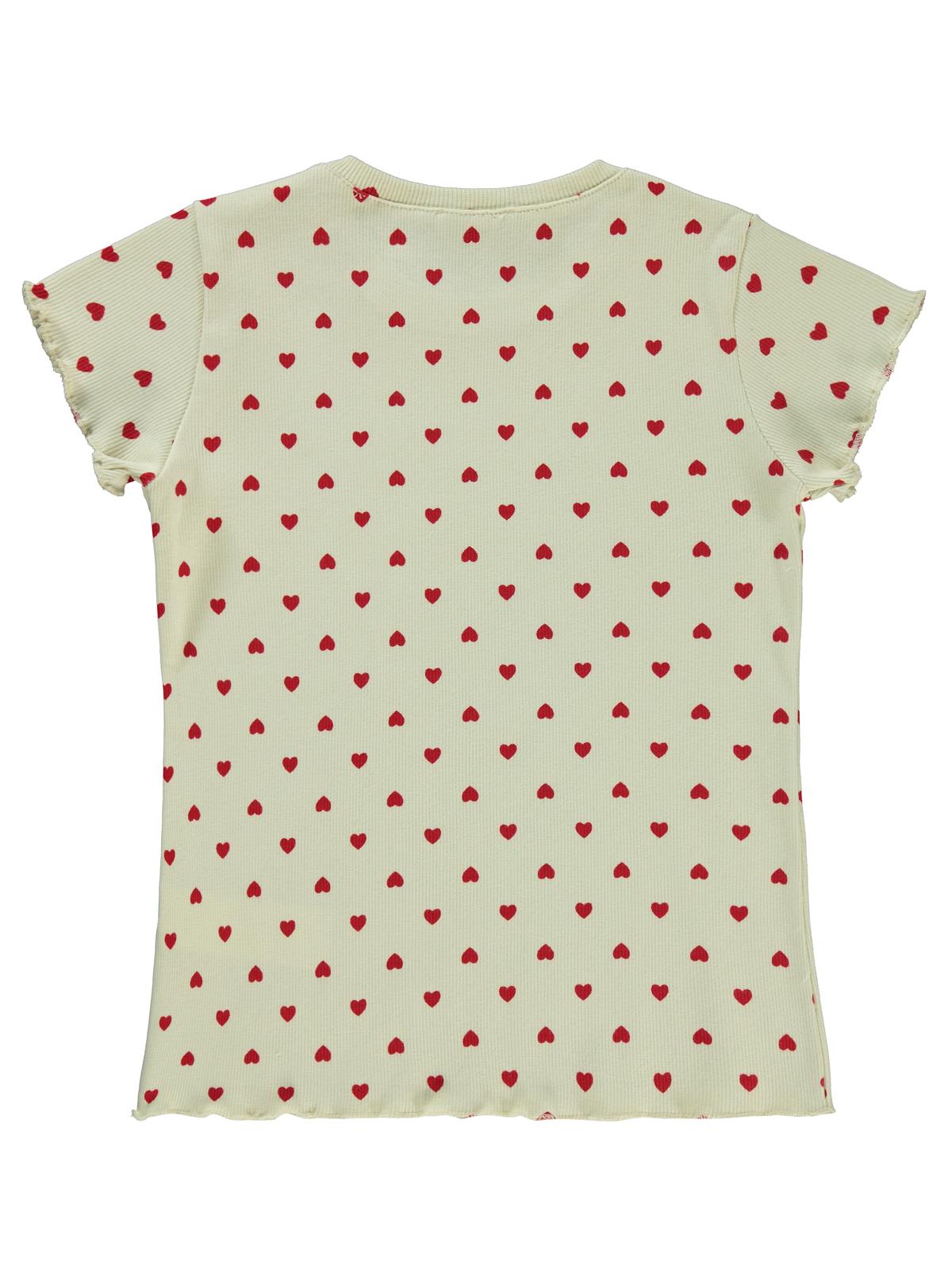 Civil Girls Kalp Empirme 6-9 Yaş Tişört - Fil Dişi