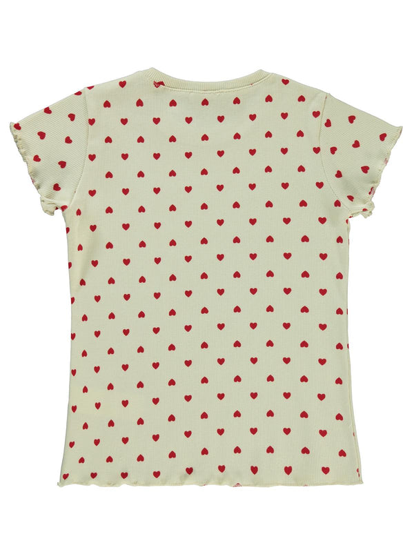 Civil Girls Kalp Empirme 6-9 Yaş Tişört - Fil Dişi