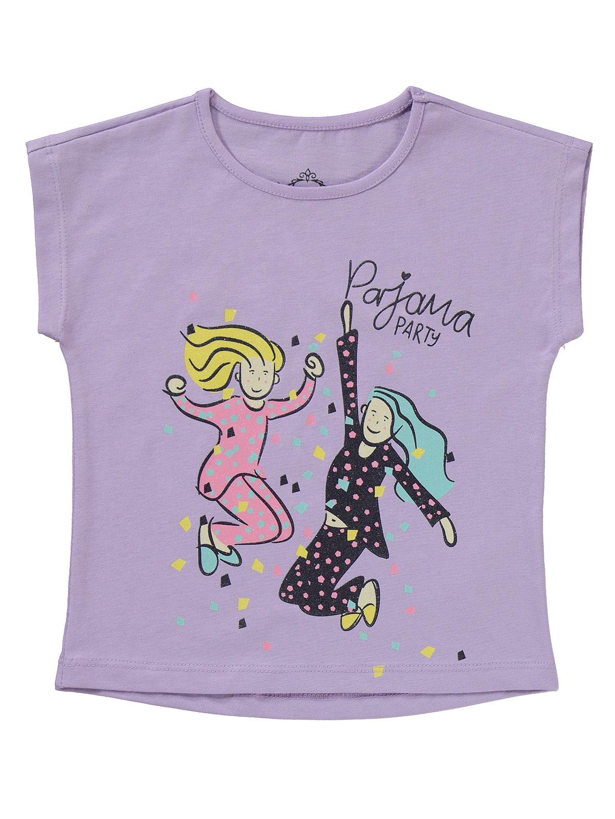 Civil Girls Party Baskılı 2-5 Yaş Pijama Takımı - Lila