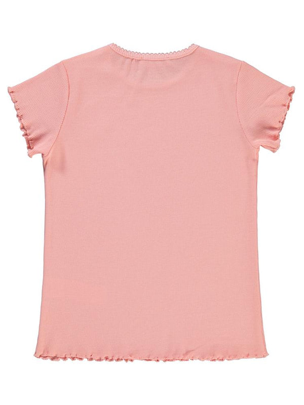 Civil Girls Kalp Baskılı 10-13 Yaş Tişört - Pudra