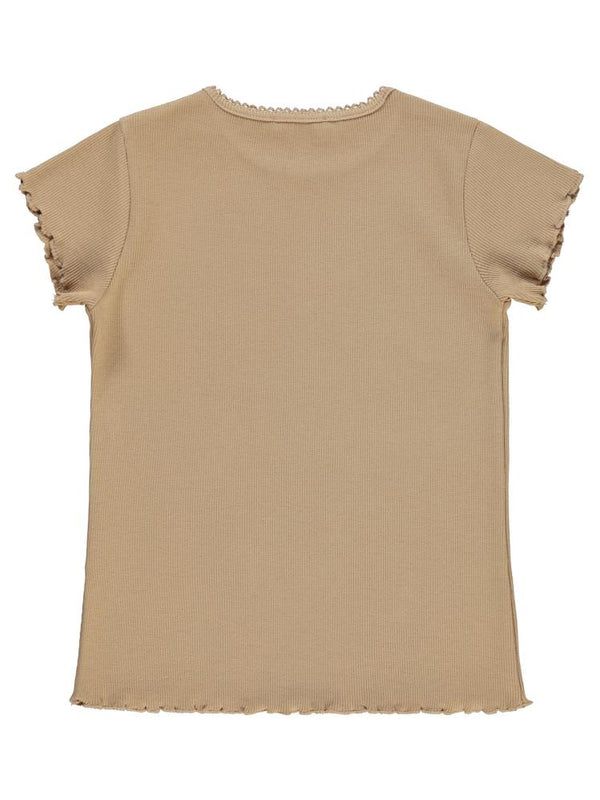 Civil Girls Kalp Baskılı 10-13 Yaş Tişört - Bej