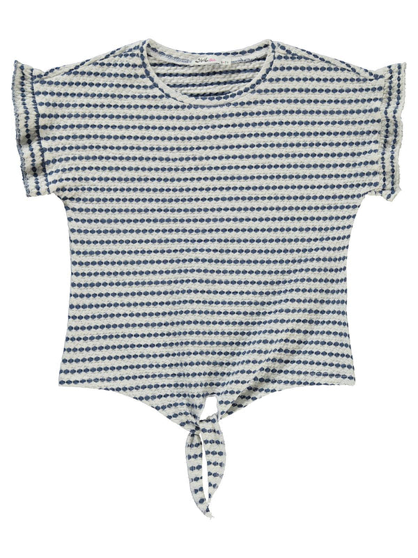 Civil Girls 3 Boyutlu Jakar 6-9 Yaş Tişört - Mavi