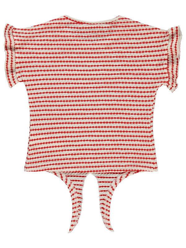 Civil Girls 3 Boyutlu Jakar 6-9 Yaş Tişört - Kırmızı