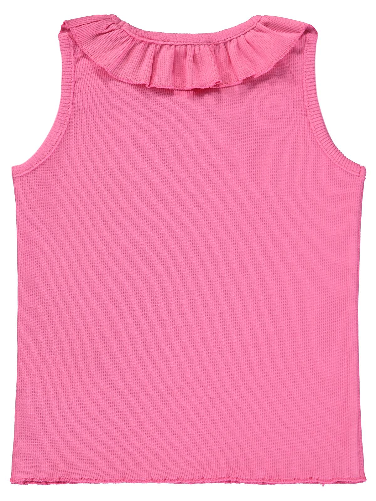 Civil Girls Yakası Fırfırlı 2-5 Yaş Tişört - Fusya